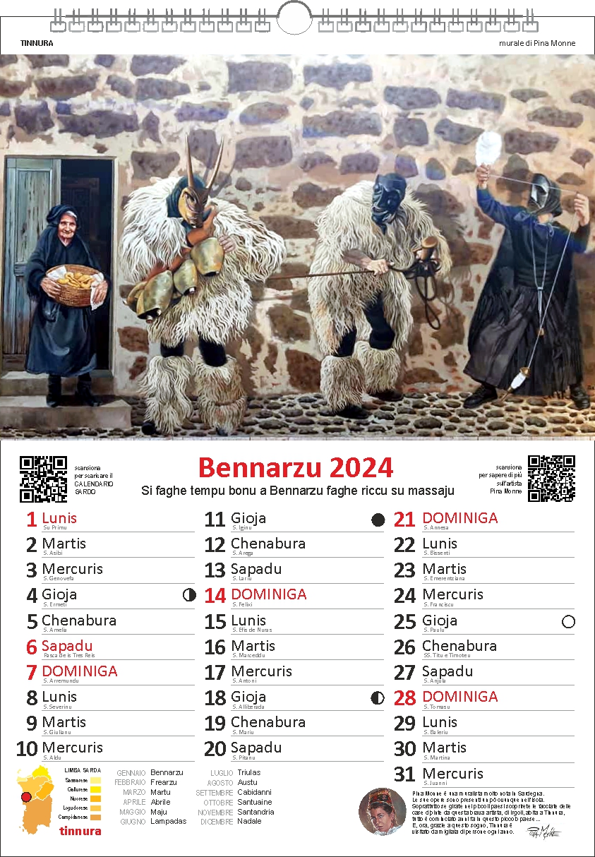 calendario sardo tinnura