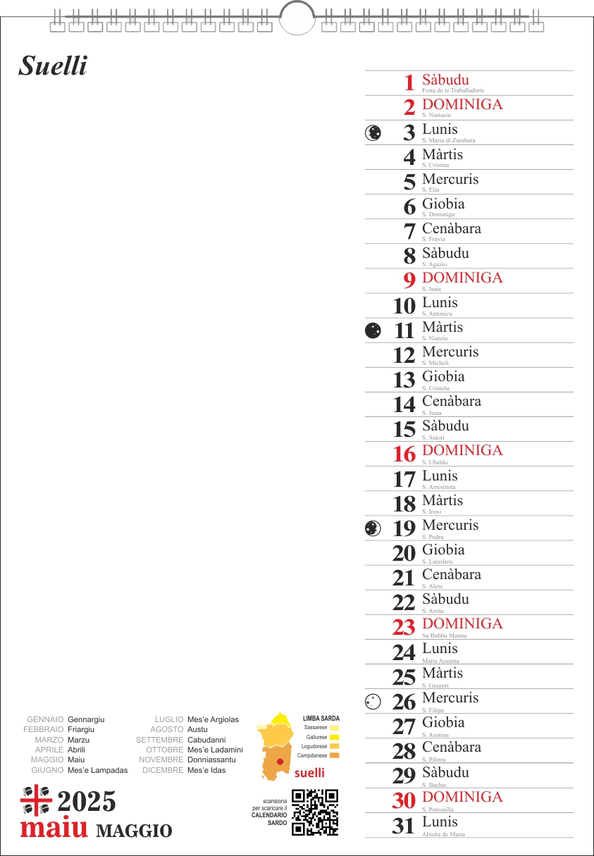 calendario sardo suelli